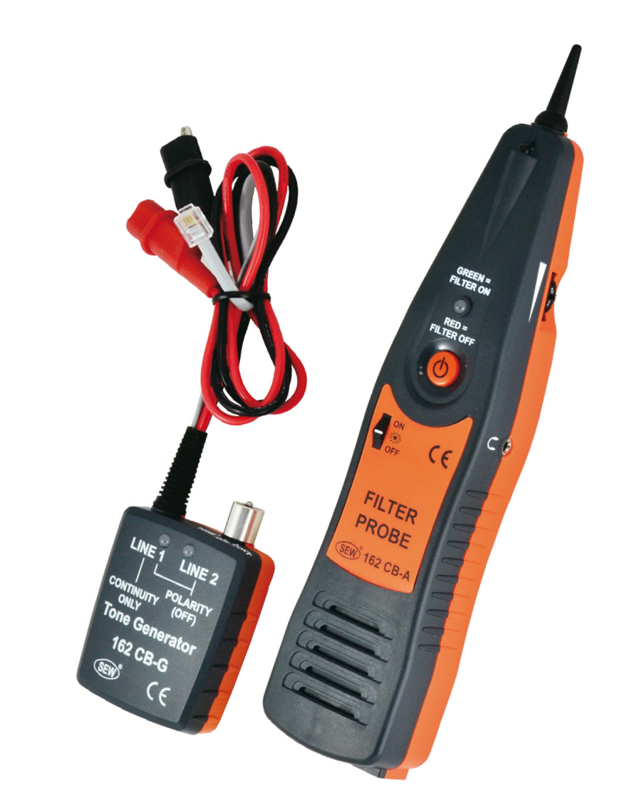 Detector de cable, generador de tono con filtro SEW 162CB 