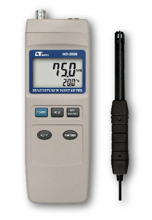 Higrómetro, medidor de humedad y punto de rocio LUTRON HD-3008