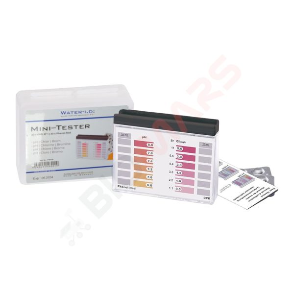 Comparador Visual de cloro libre, bromo y pH WATER-ID MINI-TESTER PTM100