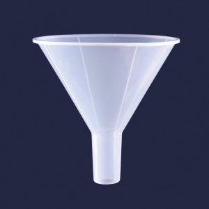 Embudo de plastico vastago ancho 100 mm ISOLAB (041.07.100)