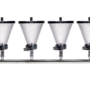 Equipo de filtracion de acero 47/50 mm 6 embudos ISOLAB (043.05.106)