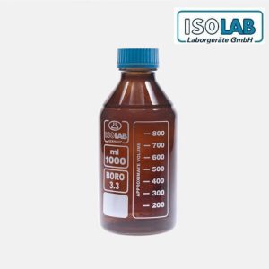 Frasco de vidrio autoclavable ambar boro 3.3 500 ml ISOLAB (061.02.500)