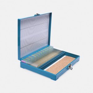 Portalamina de plastico de colores con bisagra 100 und ISOLAB (076.02.012)