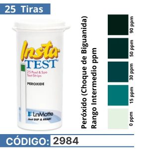 LaMotte 2984 | Tiras Reactivas de Peróxido Rango Intermedio