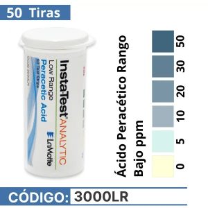 LaMotte 3000LR | Tiras Reactivas de Ácido Peracético Rango Bajo