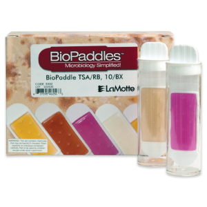 LaMotte 5552 | BioPaddles® – Agar de soja tríptico (TSA) y agar cloranfenicol de Bengala rosa (RB)
