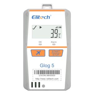 Elitech Glog 5 | Registrador de datos de temperatura de un solo uso compatible con comunicación 2G/4G, registrador IoT desechable